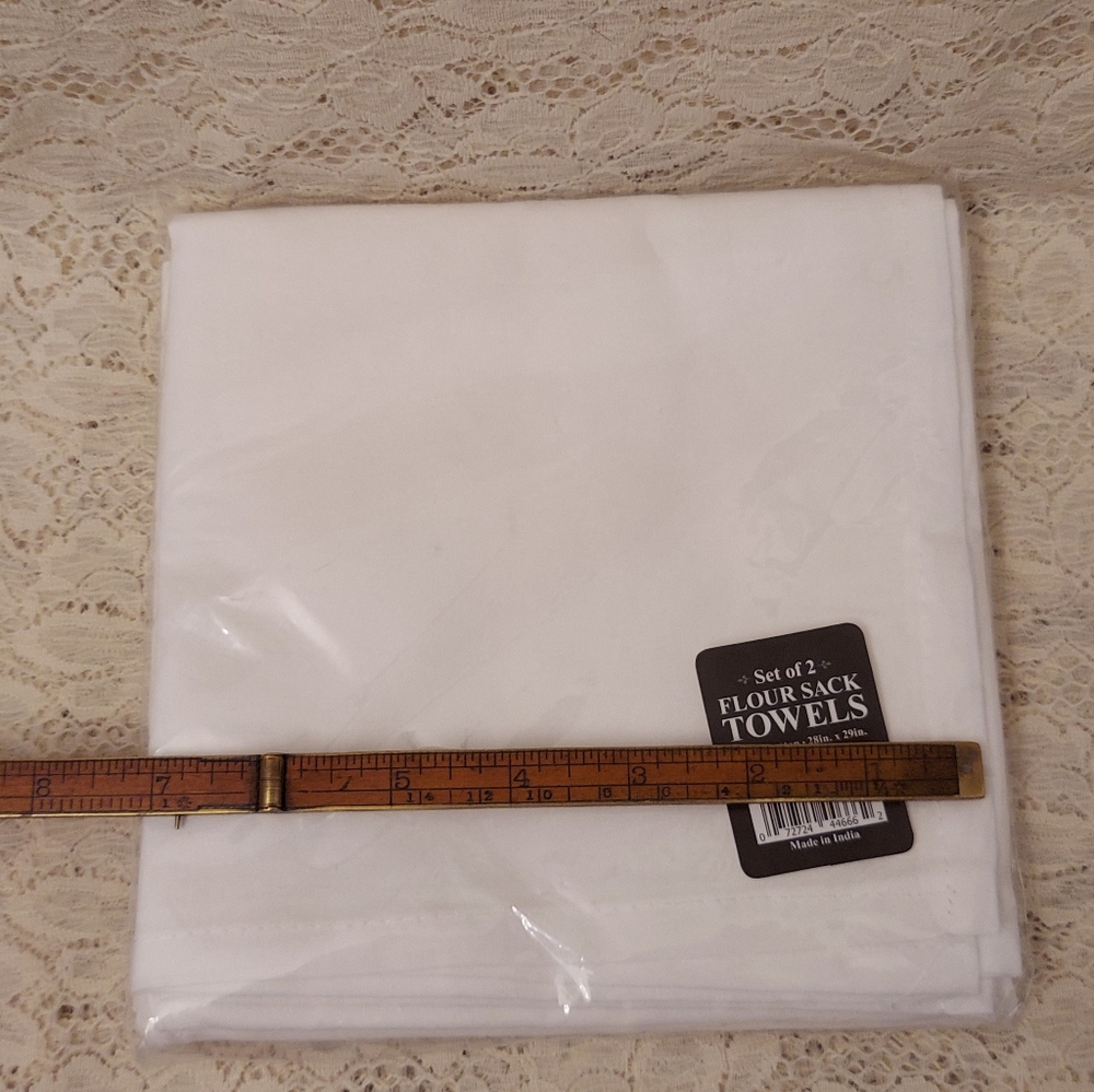 Ten Flour Sack Towels Plain White Dishtowels New in Package - Picture 3 of 9